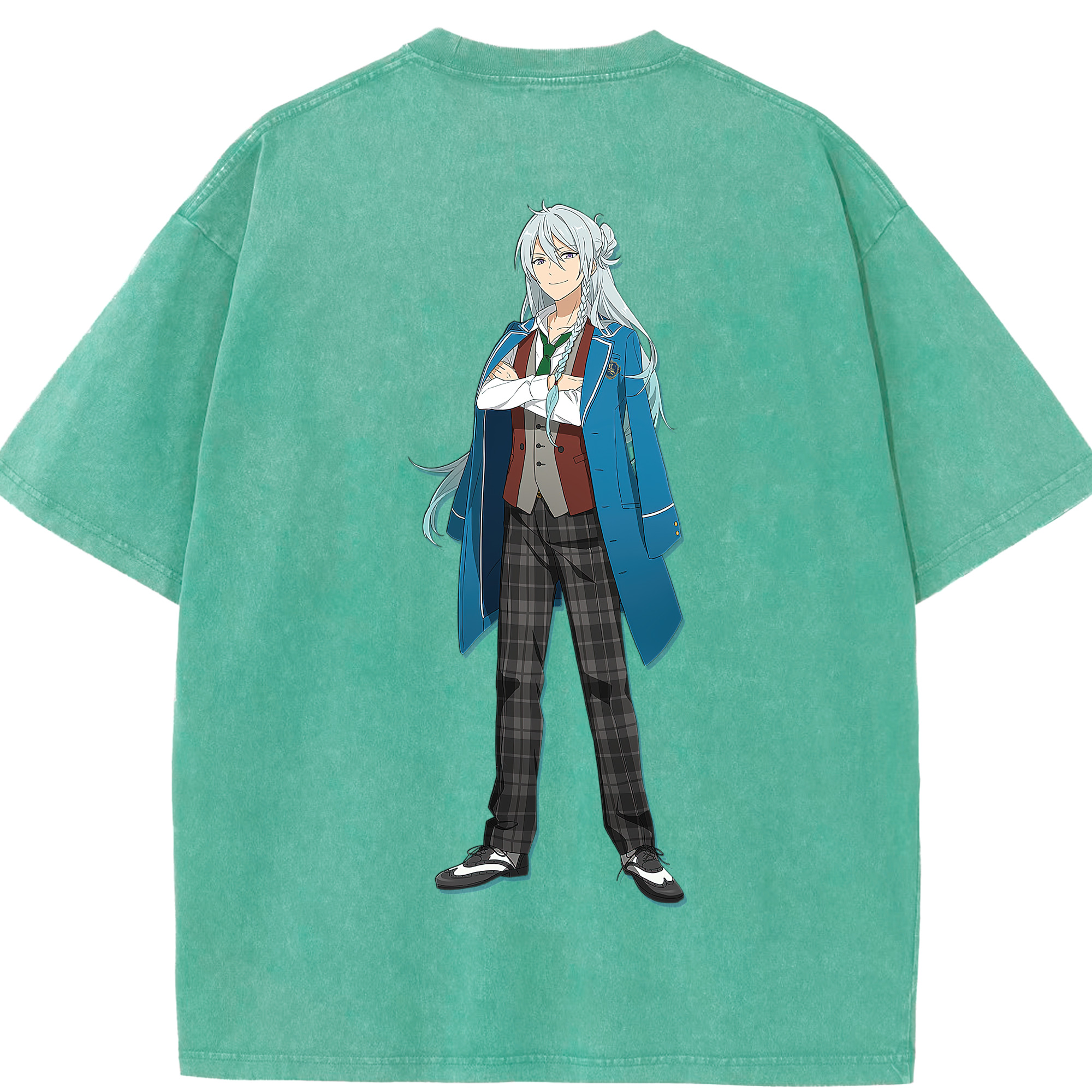 （画像用） あんさんぶるスターズ! Ensemble Stars 綿100% ヴィンテージ風 半袖Tシャツ（背面プリント）